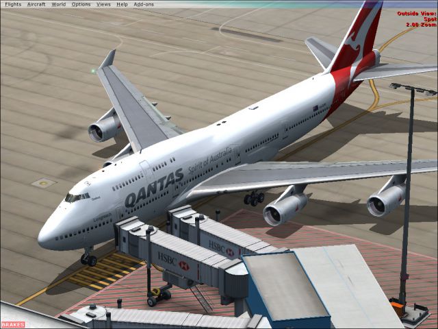 Qantas 747 at Sydney airport